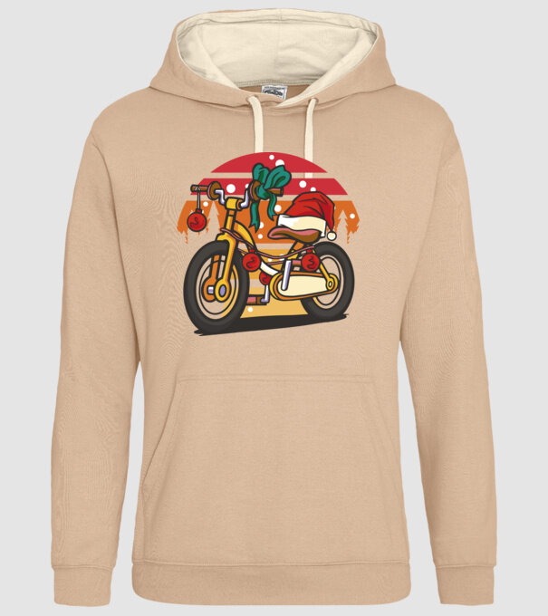 Bicicletă de Crăciun model nisipiu pe tricou