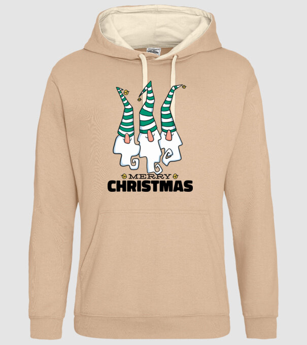 Elfi de Crăciun - Crăciun Fericit model nisipiu pe tricou