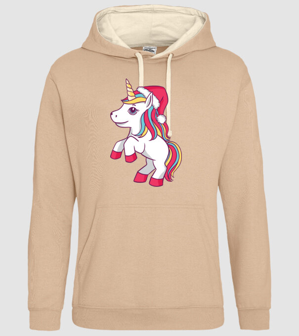 Unicorn de Crăciun model nisipiu pe tricou
