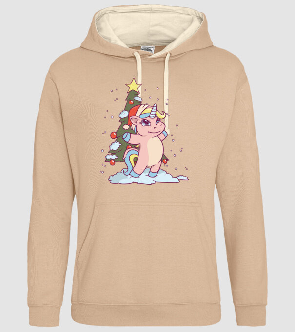 Unicorn de Crăciun model nisipiu pe tricou