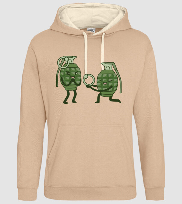 Grenadă de mână Cerere în căsătorie Dragoste model nisipiu pe tricou
