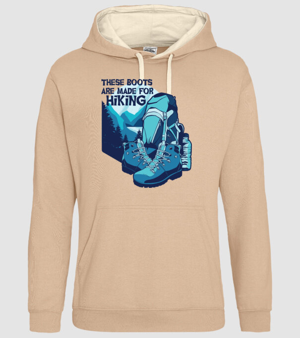 Bocanci de drumeție model nisipiu pe tricou