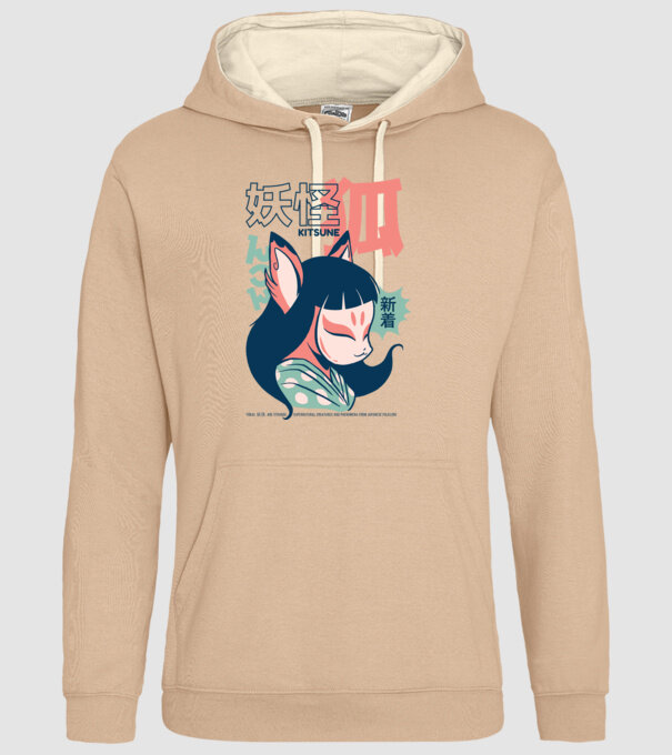 Kitsune Yokai Anime model nisipiu pe tricou