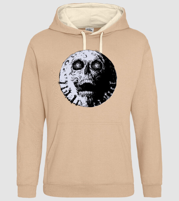 Craniu Lună model nisipiu pe tricou