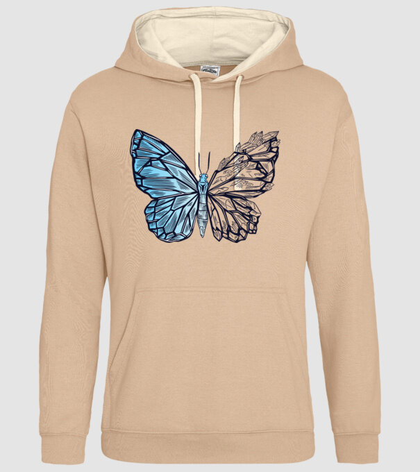 Fluture cristal model nisipiu pe tricou