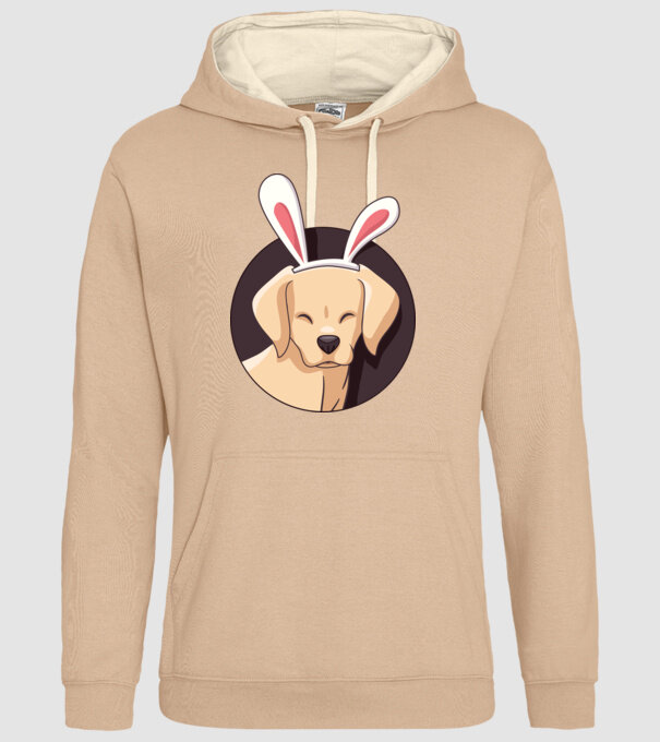 Iepuraș Labrador pentru Paște model nisipiu pe tricou