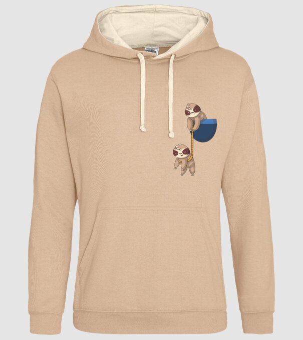 Leneș cu buzunar model nisipiu pe tricou