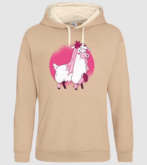 Mireasa Llama pentru petrecerea burlăcițelor model nisipiu pe tricou