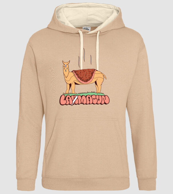 Lamacun Lama model nisipiu pe tricou