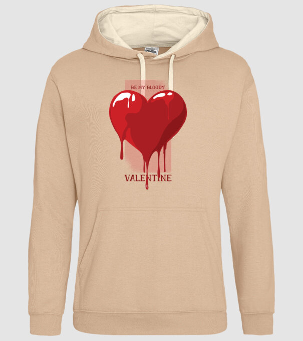Fii dragostea mea - Be my bloody Valentine model nisipiu pe tricou