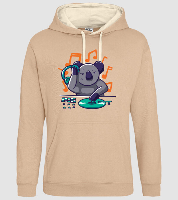 Koala DJ model nisipiu pe tricou