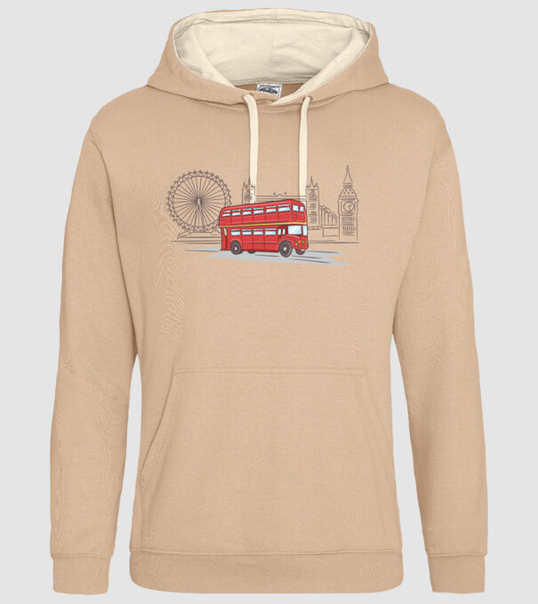 London Bus model nisipiu pe tricou