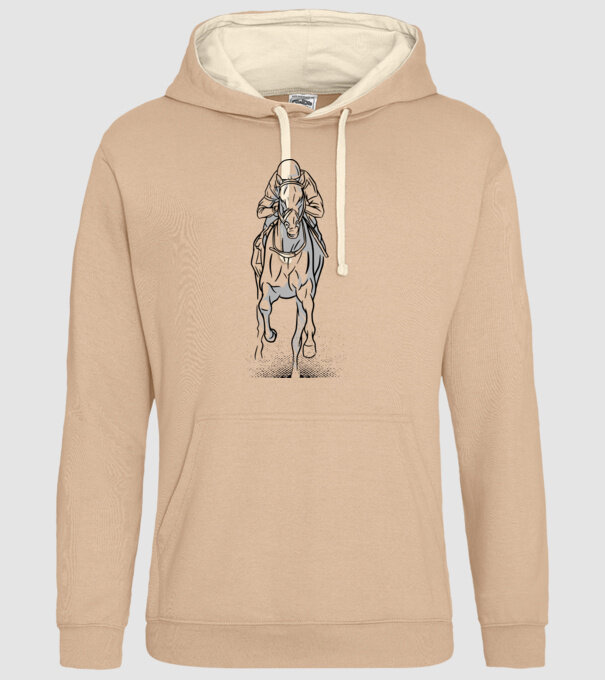 Cursă de cai model nisipiu pe tricou