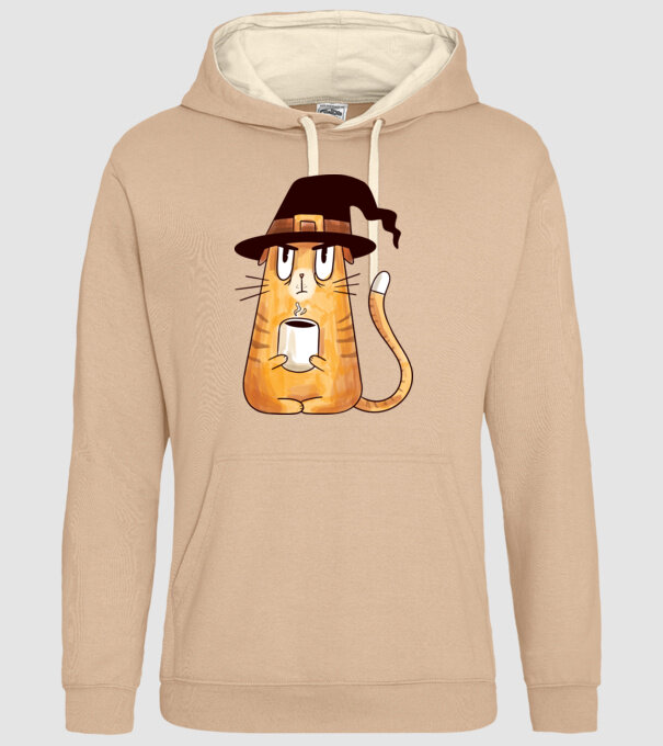 Pisică Vrăjitoare model nisipiu pe tricou