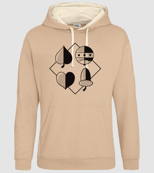 Simboluri cărți de joc maghiare model nisipiu pe tricou
