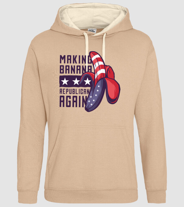 Make Banana Republican Again model nisipiu pe tricou