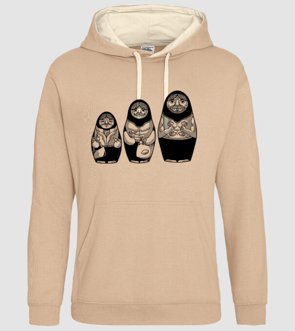 Păpuși Mamushka model nisipiu pe tricou