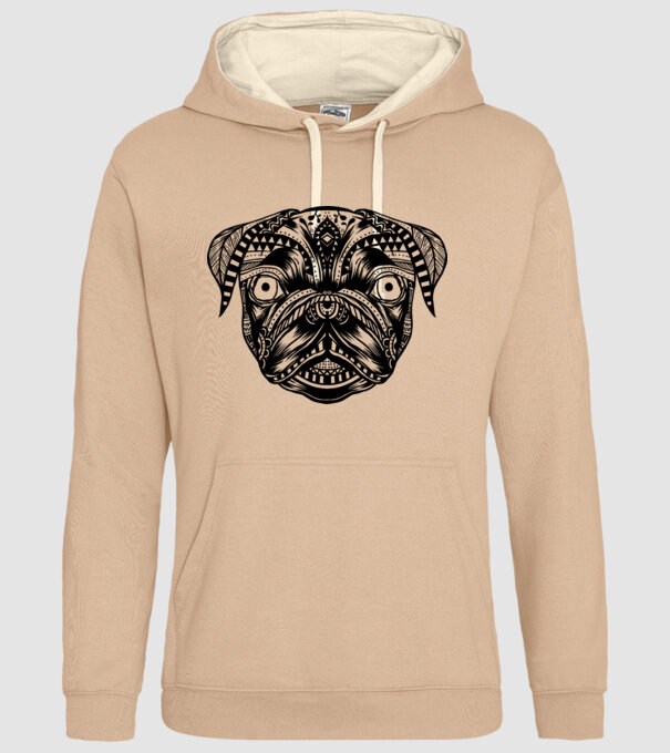 Mandala Cap Mops model nisipiu pe tricou