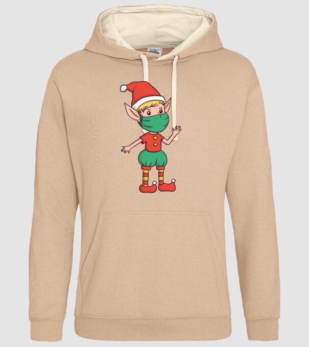 Elf cu mască model nisipiu pe tricou