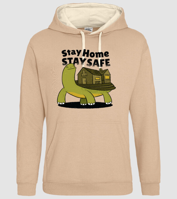 Stai acasă, stai în siguranță Țestoasă model nisipiu pe tricou