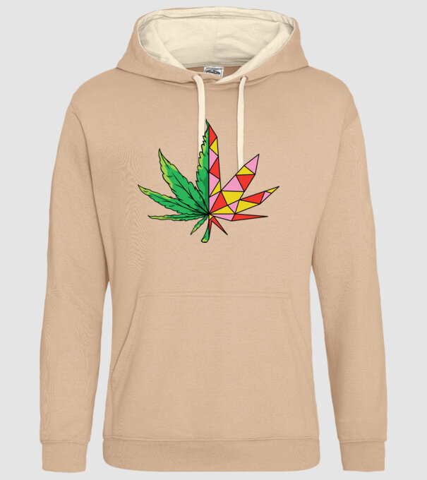 Frunză de marijuana model nisipiu pe tricou