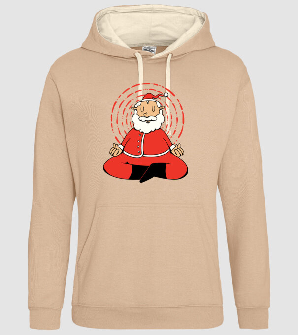 Moș Crăciun meditând model nisipiu pe tricou