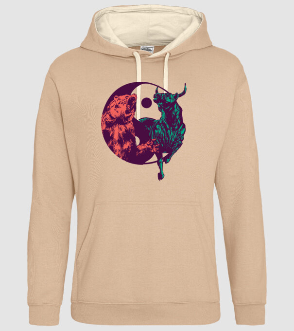 Medve Bika Yin Yang model nisipiu pe tricou