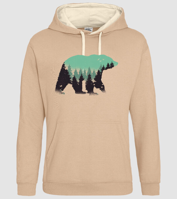 Urs pădure Natură tricou model nisipiu pe tricou