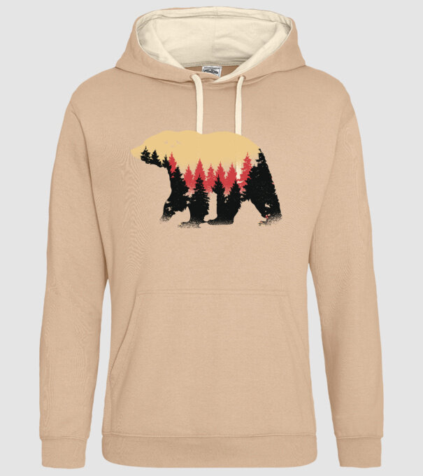 Urs Natură model nisipiu pe tricou