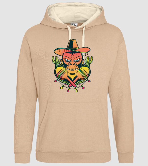 Gorila mexicană model nisipiu pe tricou