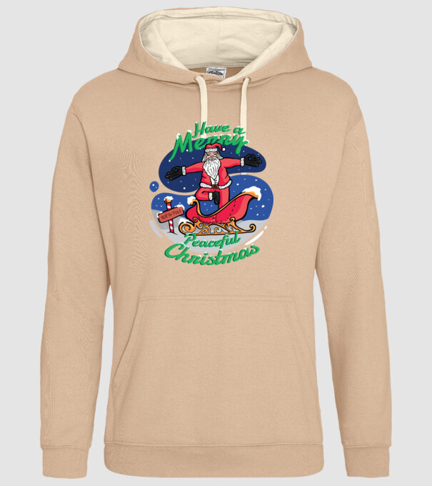 Moș Crăciun Yoga model nisipiu pe tricou