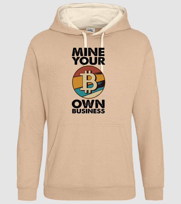 Mine your own business Bitcoin model nisipiu pe tricou