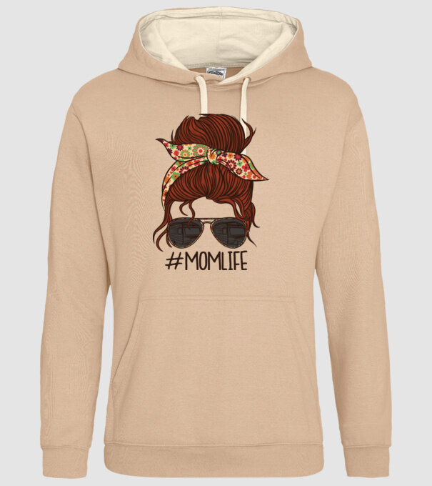 Momlife Hashtag model nisipiu pe tricou