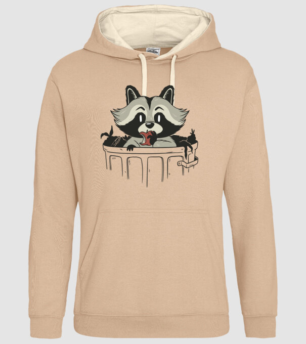 Raton în coș de gunoi model nisipiu pe tricou