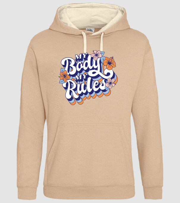 My Body My Rules model nisipiu pe tricou