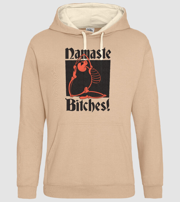 Namaste Bitches model nisipiu pe tricou