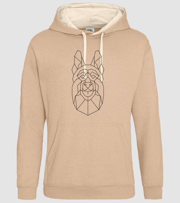 Cap Ciobănesc german Polygon model nisipiu pe tricou
