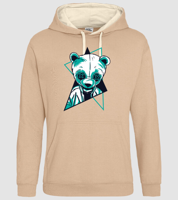 Panda Neon model nisipiu pe tricou