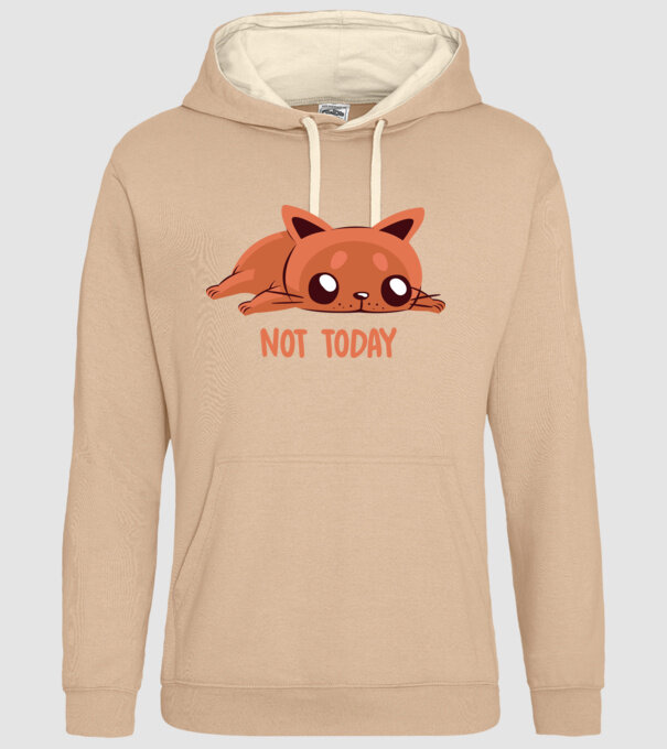 Not today pisică model nisipiu pe tricou