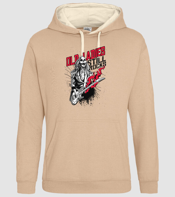 Old Ladies still Rocks model nisipiu pe tricou