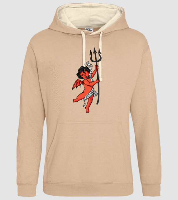 Diavol cu Țigaretă model nisipiu pe tricou