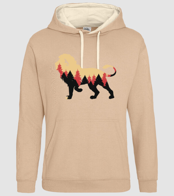 Siluetă Leu model nisipiu pe tricou