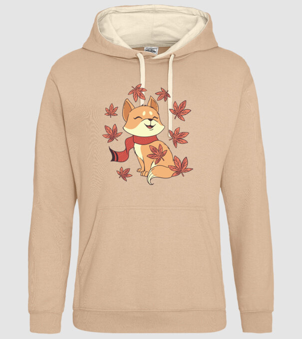 Pisică Toamna model nisipiu pe tricou