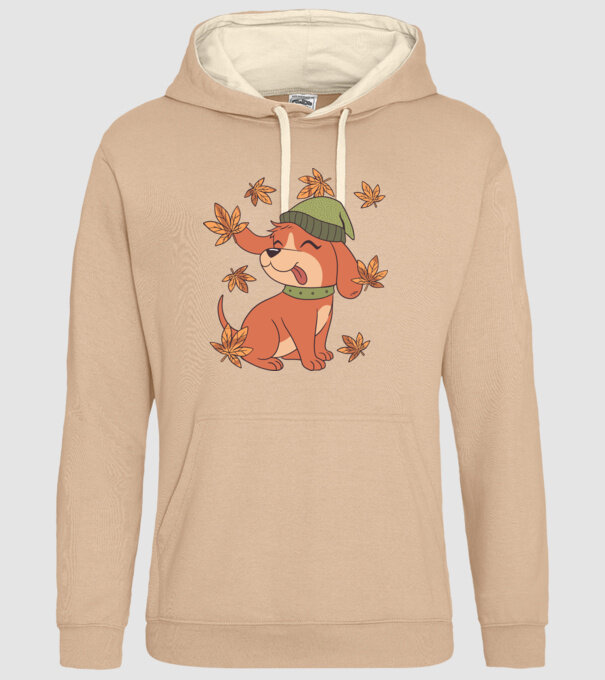 Câine Toamna model nisipiu pe tricou