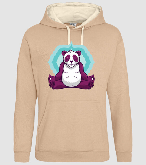Panda Meditație model nisipiu pe tricou