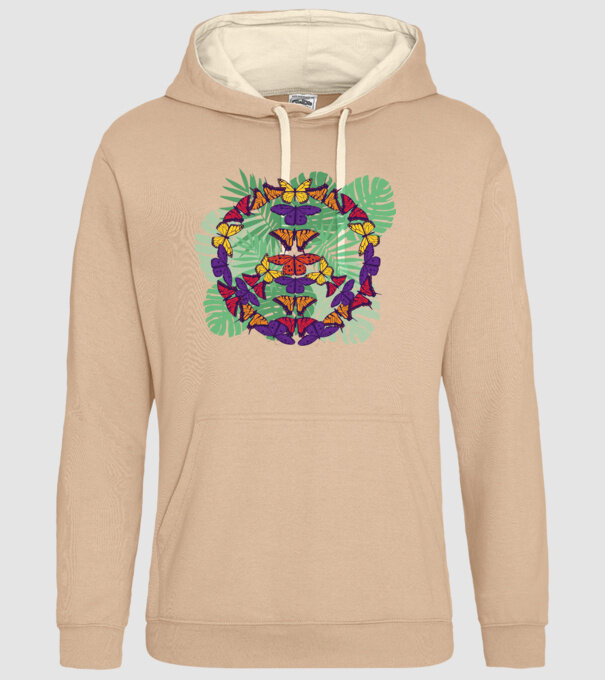 Peace tricou cu fluturi model nisipiu pe tricou