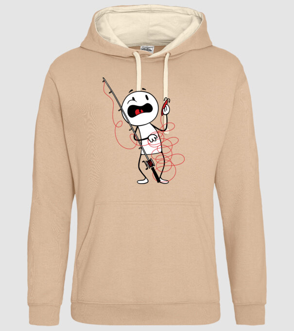 Încurcătură pescar model nisipiu pe tricou