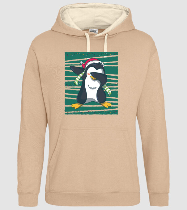 Pinguin DAB Crăciun model nisipiu pe tricou