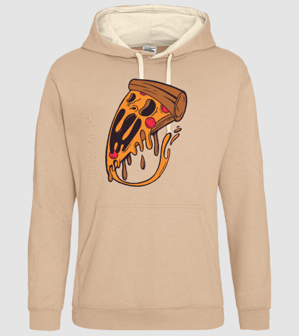Pizza Horror model nisipiu pe tricou
