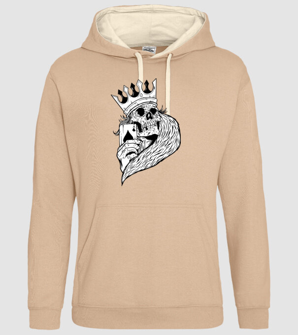 Craniu Poker model nisipiu pe tricou